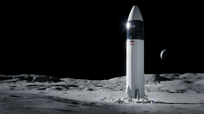 SpaceX月球着陆器效果图
