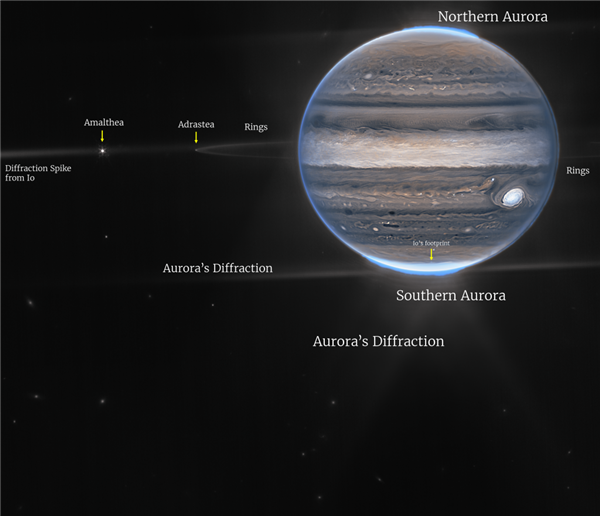 NASA公布最新木星高清图像：细节惊叹 极光、大红斑格外明亮